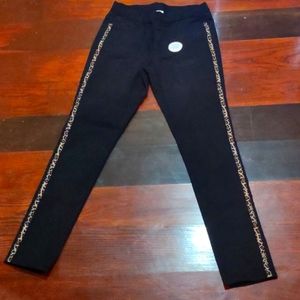 NWOT Black and Leopard pants